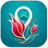 Turkey15days logo, a red tulip and mosque